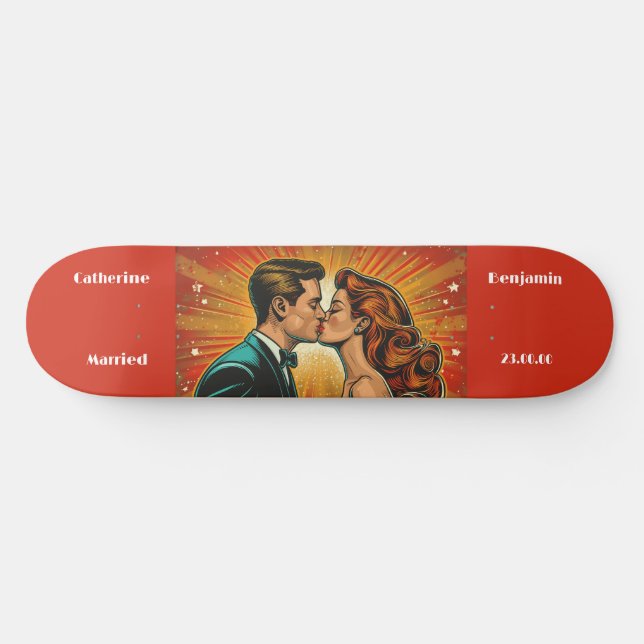 Couple Customize Comic Superhero Skateboard (Horizontal)