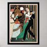 "Couple Dancing" George Barbier Art Deco 12 x 16 Poster<br><div class="desc">Bunt,  George Barbier,  Art Deco,  Print "Couple Dancing"</div>