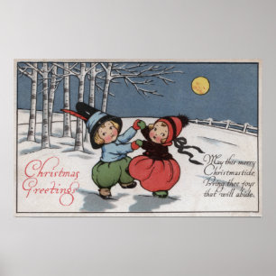 Couple Dancing im Mondlicht Poster