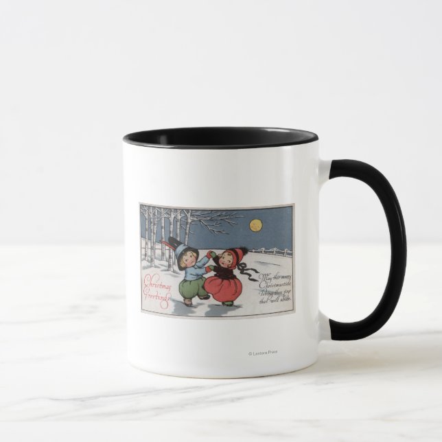 Couple Dancing im Mondlicht Tasse (Rechts)