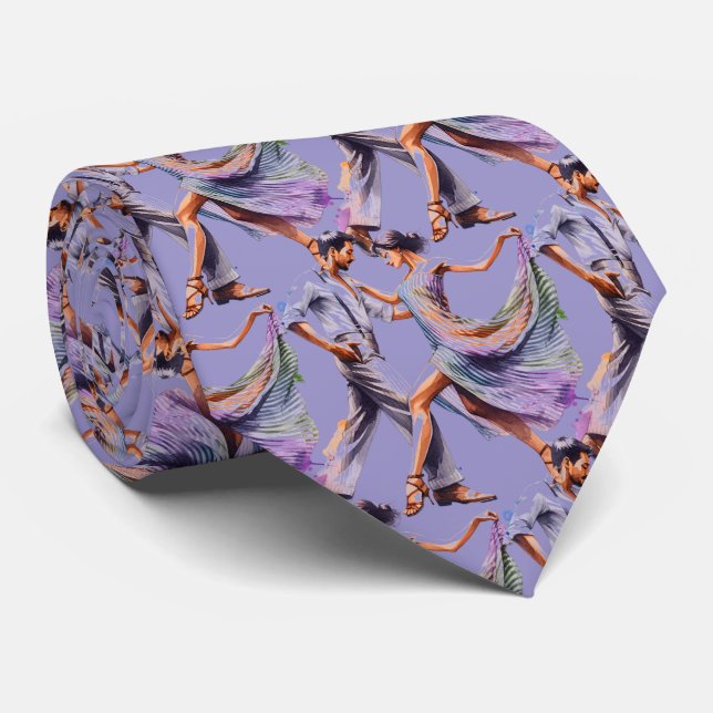 Couple Dancing Necktie Krawatte (Gerollt)