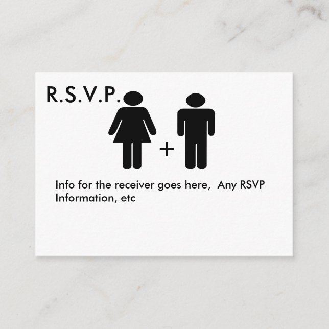 Couple Diagramm Funny RSVP Karte (Vorderseite)