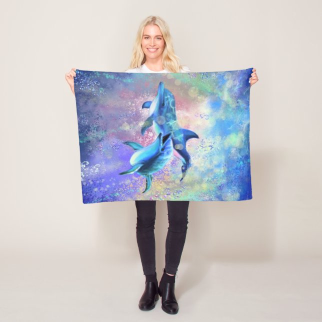 Couple Dolphin Baby Fleece Blanket (Beispiel)