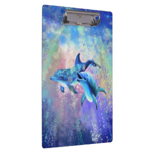 Couple Dolphin Clipboard Klemmbrett