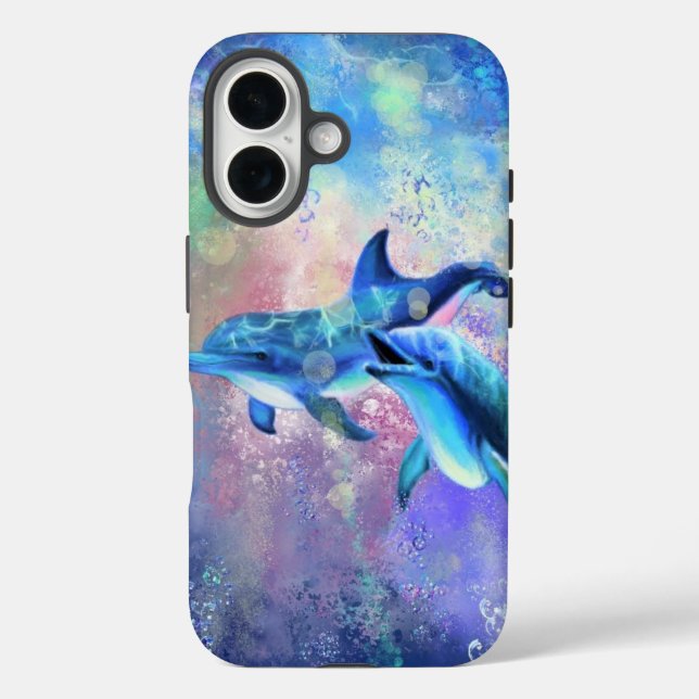Couple Dolphin iPhone Case (Rückseite)