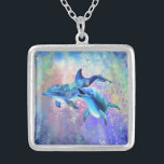 Couple Dolphin Necklace Versilberte Kette<br><div class="desc">Delphine Couple Necklaces Geschenk - MIGNED-Maldesign</div>