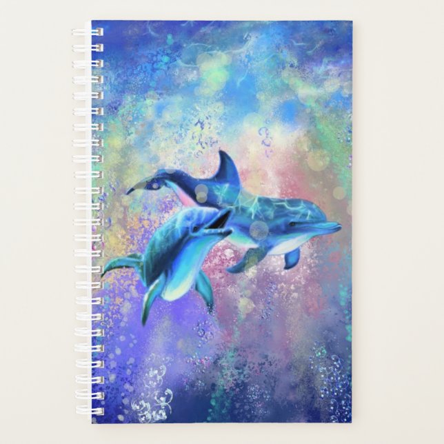Couple Dolphin Planner Planer (Vorderseite)