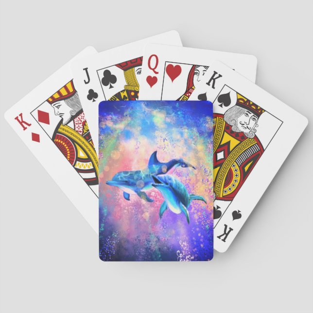 Couple Dolphin Playing Cards Spielkarten (Rückseite)