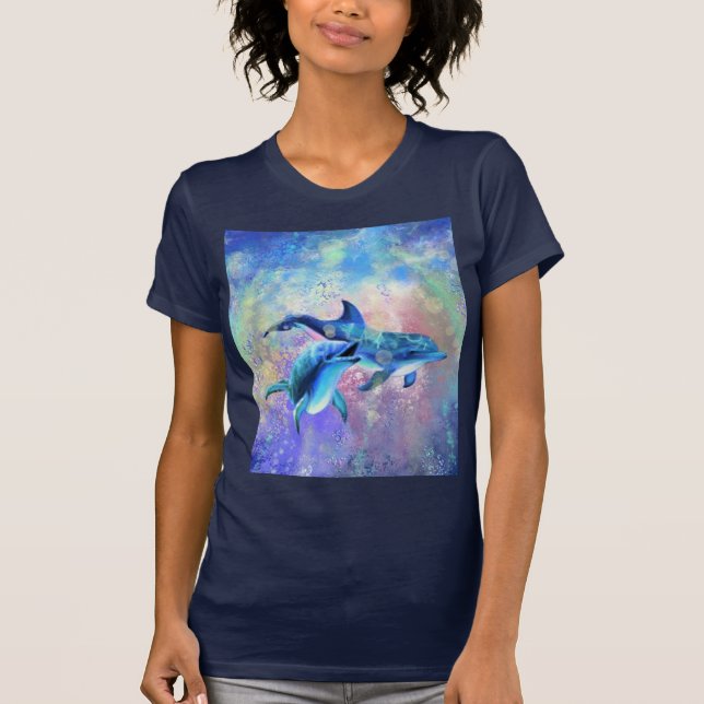 Couple Dolphin T - Shirt Happy Family (Vorderseite)
