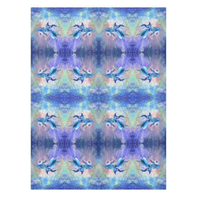 Couple Dolphins Tablecloth Tischdecke (Vorderseite)