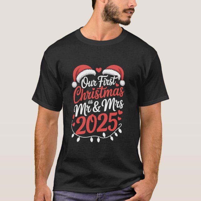 Couple Ehefrau Weihnachten unsere erste Weihnachts T-Shirt (Vorderseite)