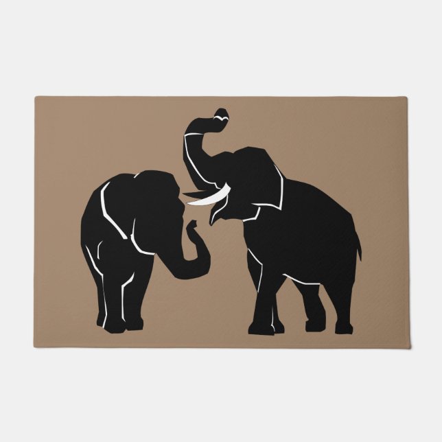 Couple Elephant Doormat Fußmatte (Vorderseite)