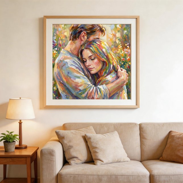 Couple Embrace Impressionist Style Poster (Von Creator hochgeladen)