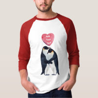 Couple Emperor Pinguins Herz Personalisiert 