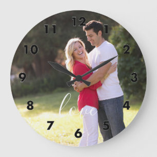 Couple Foto Große Wanduhr