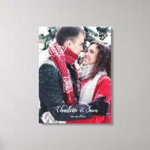 Couple Foto - Namen - Canvas Print