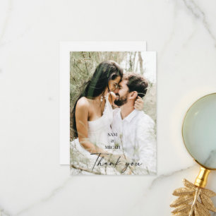 Couple Foto Names Wedding Blank Vielen Dank Dankeskarte