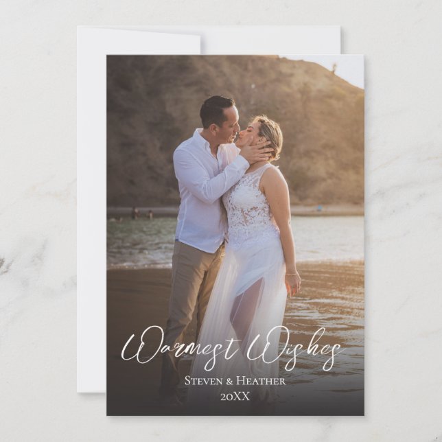Couple Foto Warmwant Holiday Card Feiertagskarte (Vorderseite)