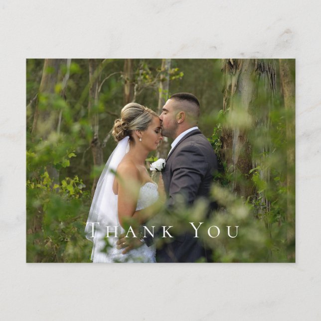 Couple Foto Wedding Danke Postcard Postkarte (Vorderseite)