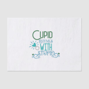 Couple-Geschenk Cupid Rhymes mit Stupid Seidenpapier