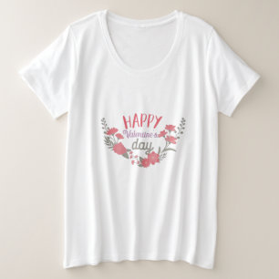 Couple Geschenk Happy Valentine's Day Große Größe T-Shirt