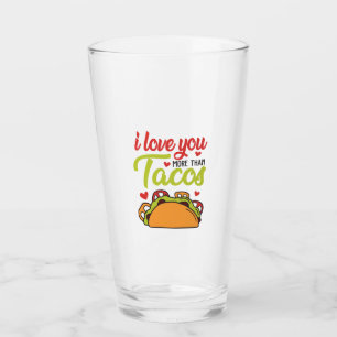 Couple Geschenk I Liebe Sie mehr als Tacos Glas