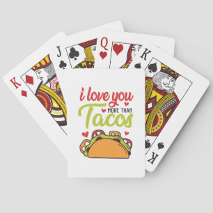 Couple Geschenk I Liebe Sie mehr als Tacos Spielkarten