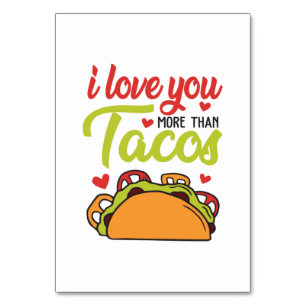 Couple Geschenk I Liebe Sie mehr als Tacos Tischnummer