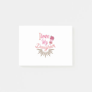 Couple-Geschenk Ich Liebe meine Tochter Post-it Klebezettel
