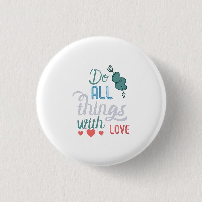 Couple-Geschenk machen alles mit Liebe Button (Vorderseite)