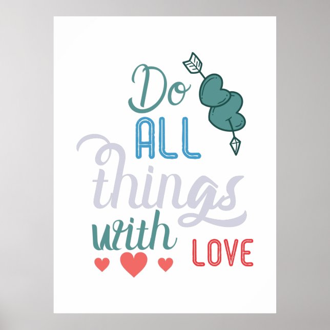 Couple-Geschenk machen alles mit Liebe Poster (Vorne)
