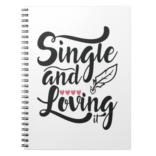 Couple-Geschenk Single und Liebe Notizblock (Vorderseite)