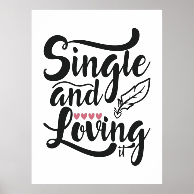 Couple-Geschenk Single und Liebe Poster (Vorne)
