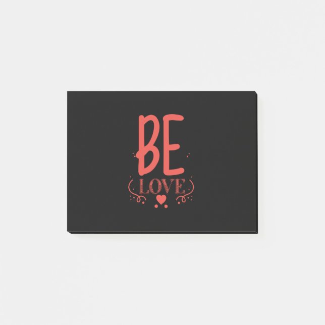 Couple Gift Be Liebe Post-it Klebezettel (Vorderseite)