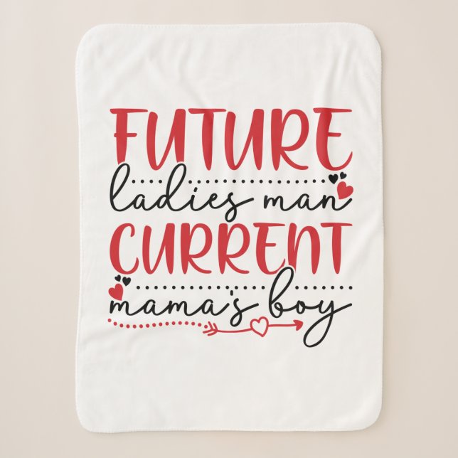 Couple Gift Current Mama Boy Sherpadecke (Vorderseite)