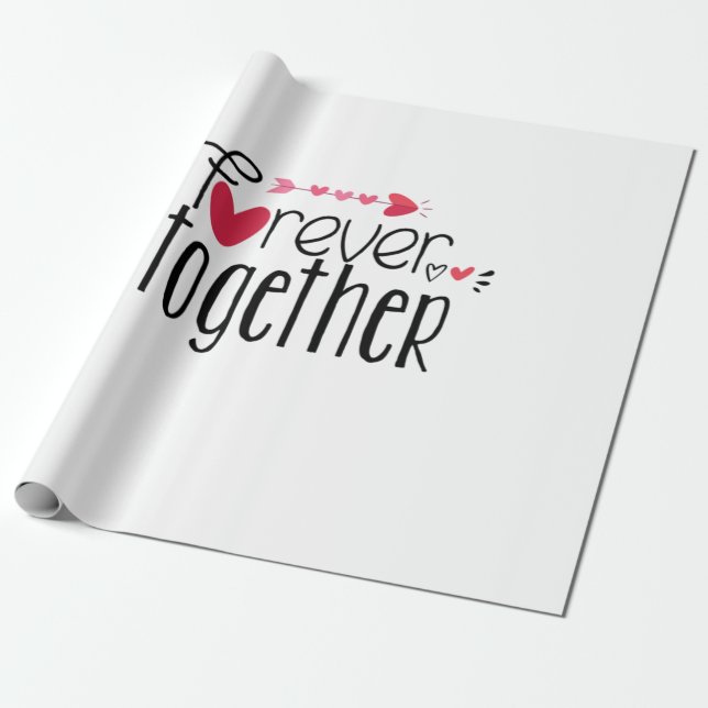 Couple Gift Forever Together Geschenkpapier (Ungerollt)