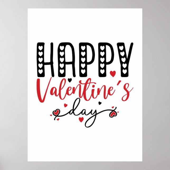 Couple Gift Happy Valentine Day Poster (Vorne)