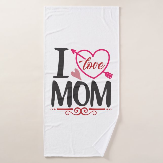 Couple Gift I Liebe Mama Badehandtuch (Badehandtuch)