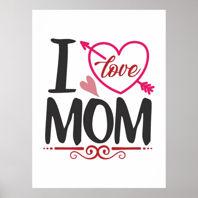 Couple Gift I Liebe Mama Poster (Vorne)