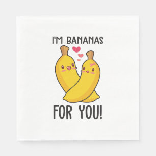 Couple Gift Ich bin Bananen für dich Serviette