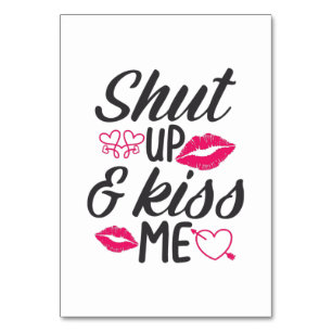 Couple Gift Kiss Me Tischnummer