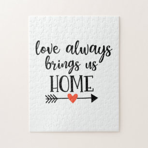Couple Gift Liebe bringt uns immer Zuhause Puzzle