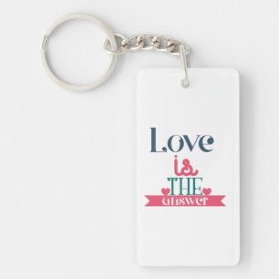 Couple Gift Liebe ist die Antwort Schlüsselanhänger