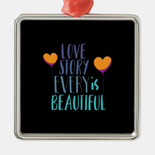 Couple Gift Liebe Story ist schön Ornament Aus Metall