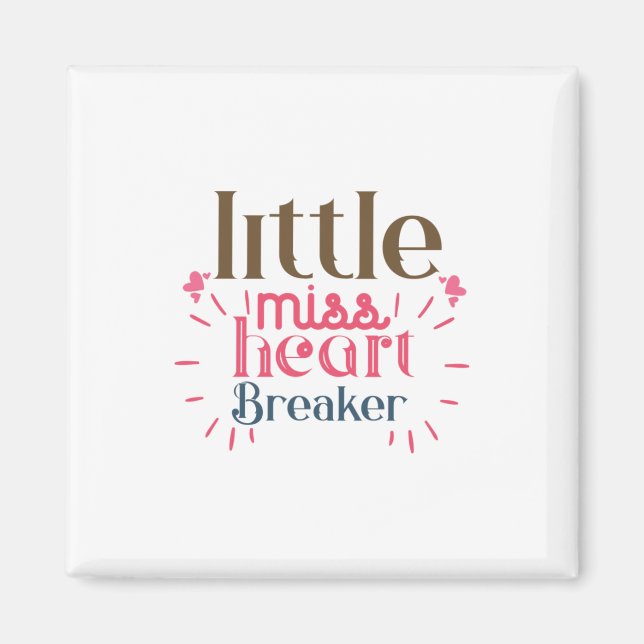 Couple Gift Little Miss Heart Magnet (Vorne)