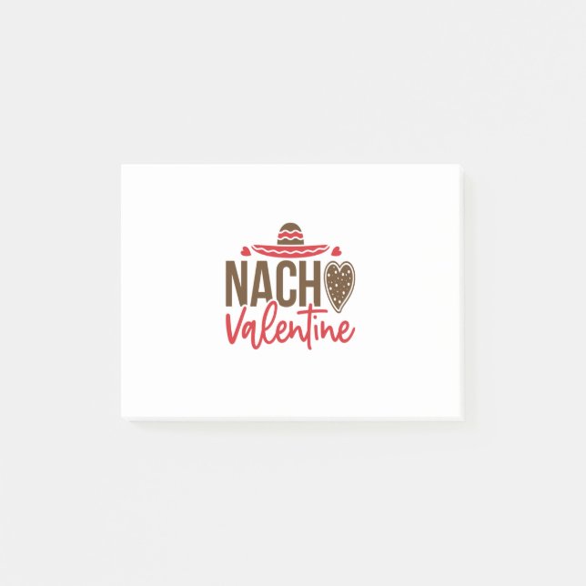 Couple Gift Nacho Valentine Post-it Klebezettel (Vorderseite)