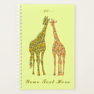 Couple Giraffe Planner Benutzerdefinierter Text un Planer