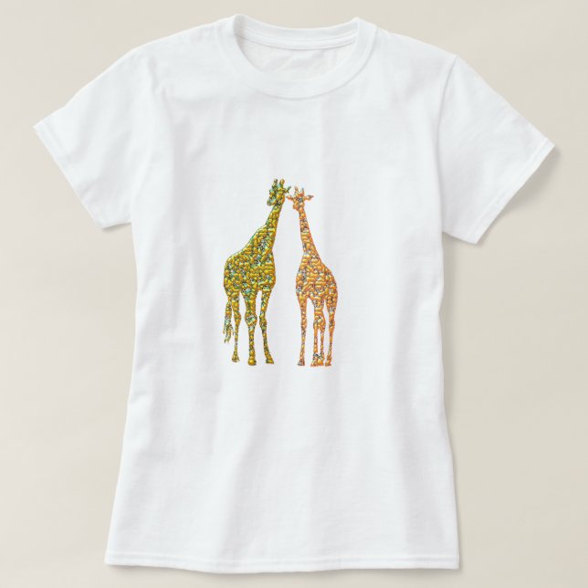 Couple Giraffe T - Shirt (Design vorne)