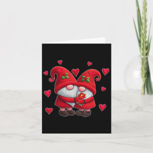 Couple Gnomes Valentine's Day Hearts Kostüm Gnome Karte