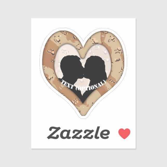 Couple Heart Desert Camouflage Aufkleber (Blatt)